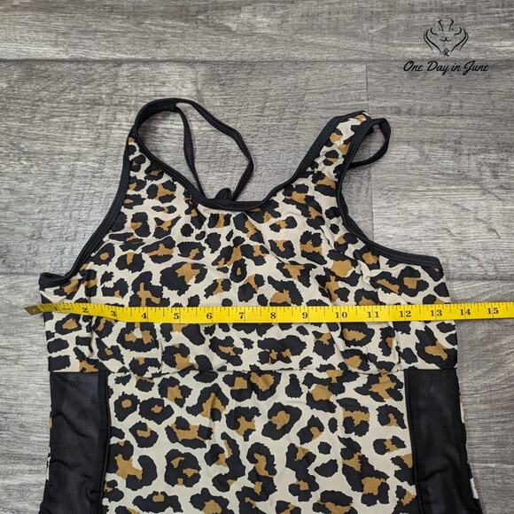 Rekita Mesh Accent Boy Short Tankini Swimsuit Size S - Picture 2 of 3